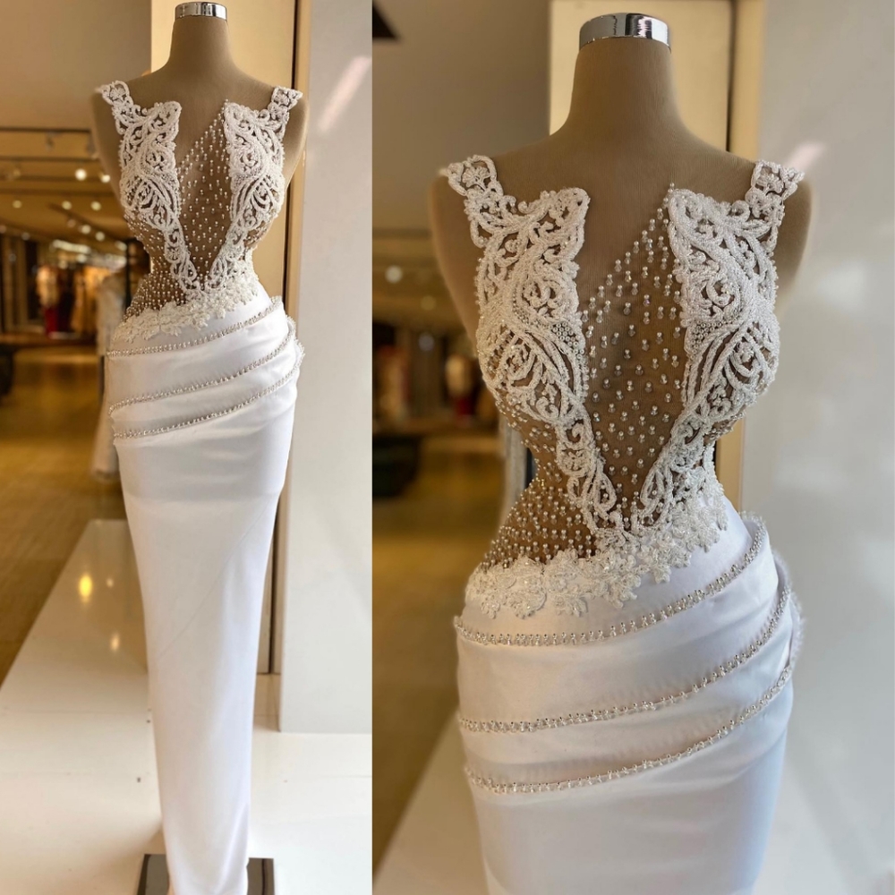 Pearl Embellished Formal Dress